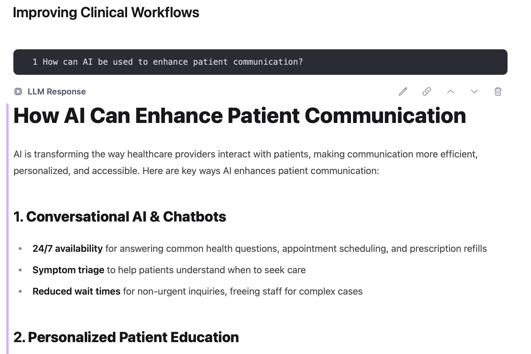 Anthrodontics Notebook dialogue interface mixing rich cell types into a living document.