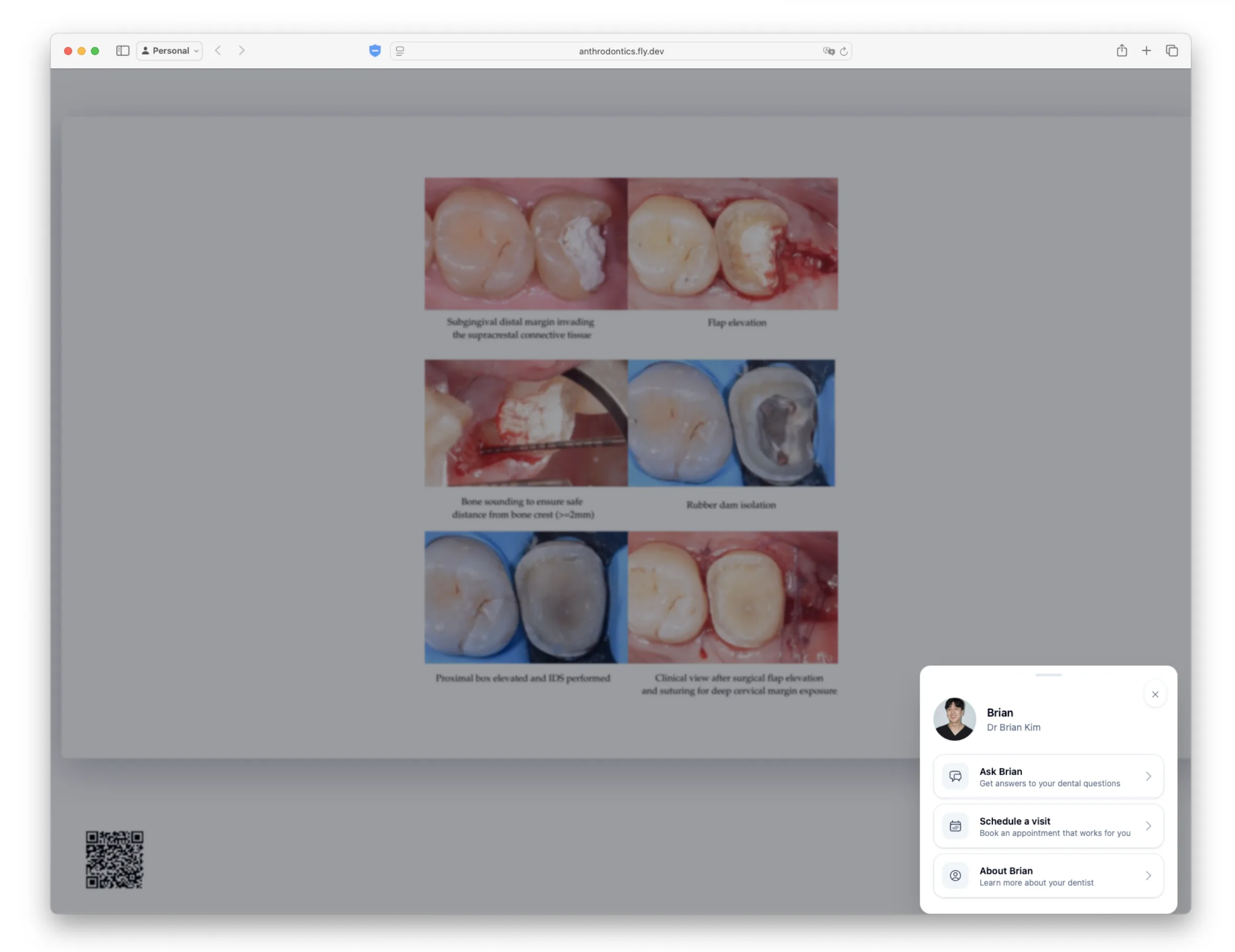 Anthrodontics patient feedback loop product screenshot